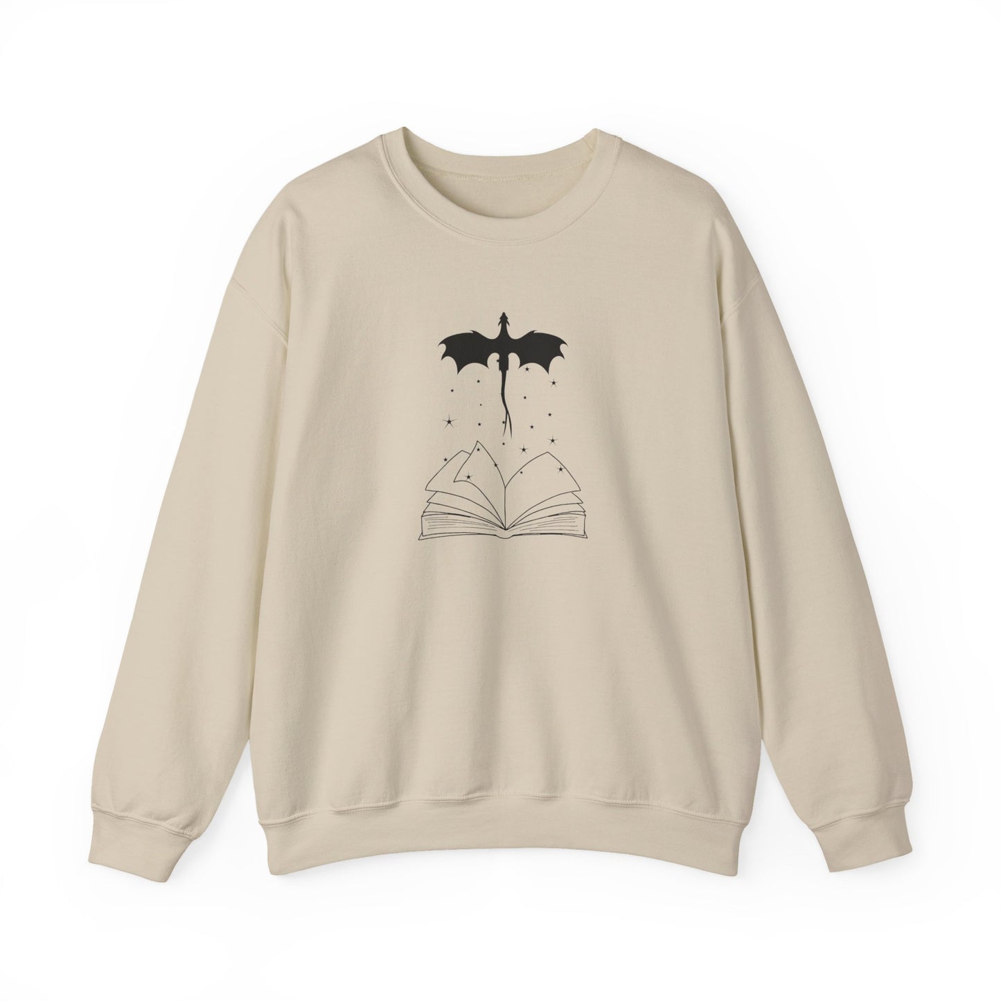 Bookish Dragon Sweatshirt - Cozy Literary Gift for Book Lovers
