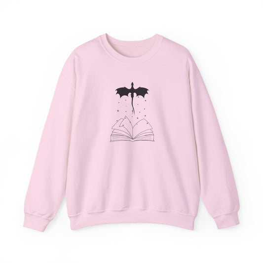 Bookish Dragon Sweatshirt - Cozy Literary Gift for Book Lovers