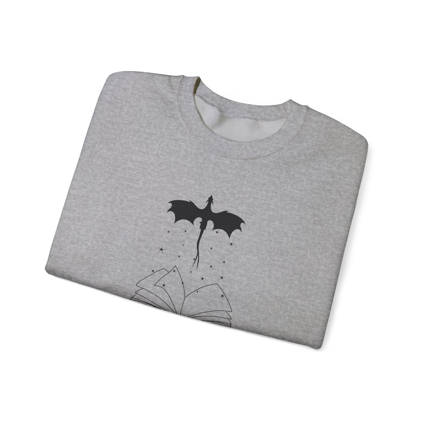 Bookish Dragon Sweatshirt - Cozy Literary Gift for Book Lovers