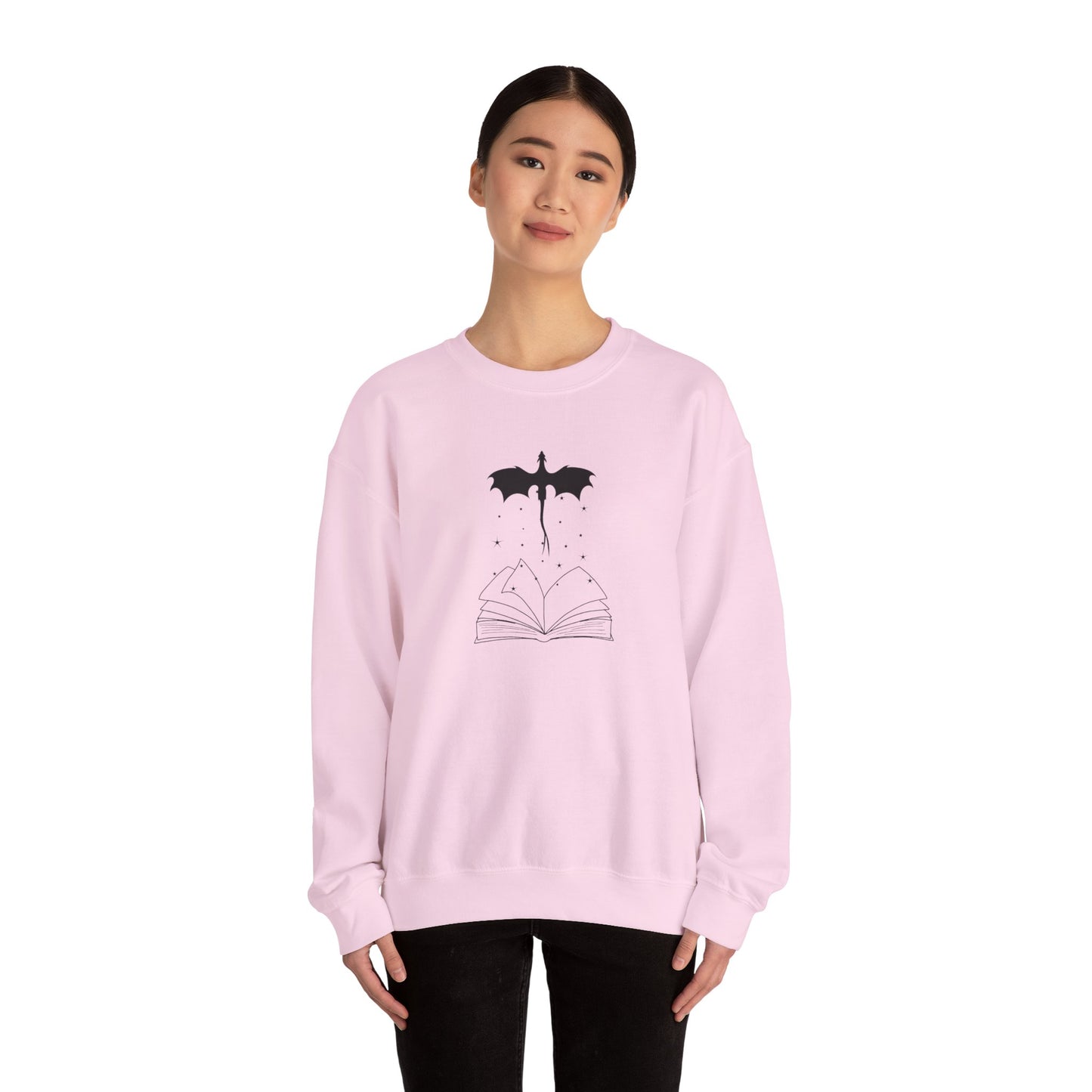 Bookish Dragon Sweatshirt - Cozy Literary Gift for Book Lovers