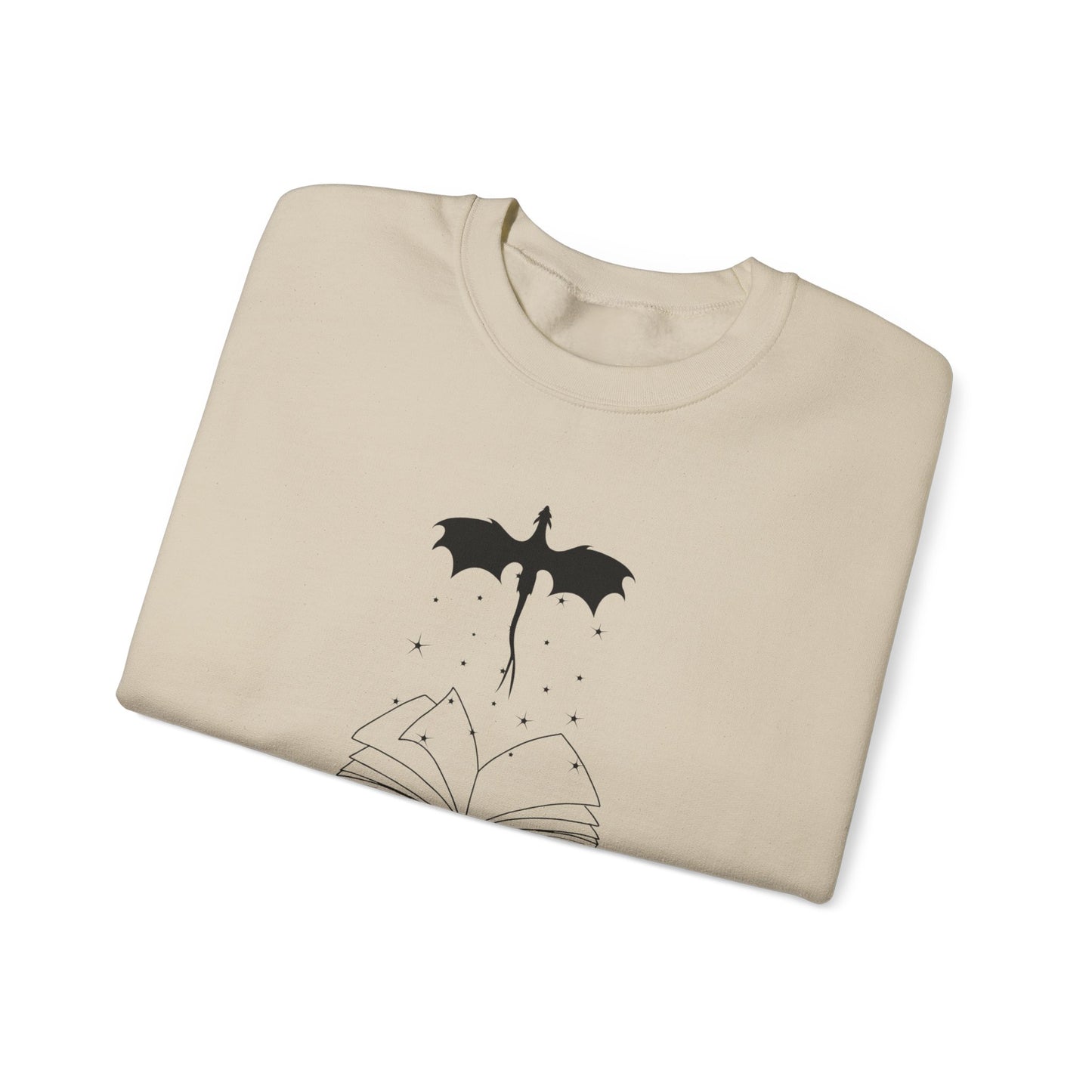 Bookish Dragon Sweatshirt - Cozy Literary Gift for Book Lovers