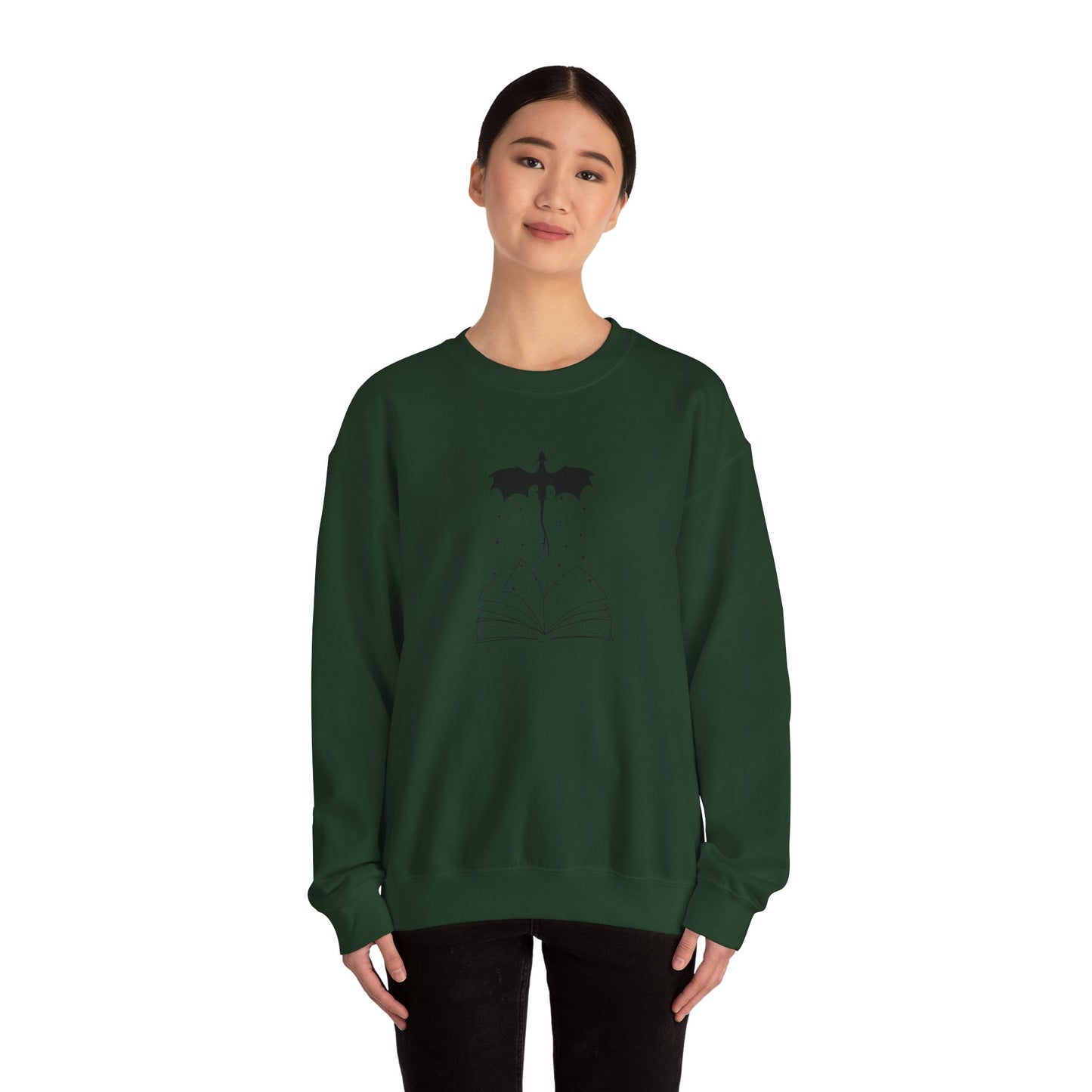 Bookish Dragon Sweatshirt - Cozy Literary Gift for Book Lovers